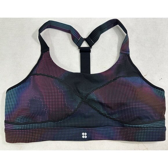 Sweaty Betty Women's Power Medium Support Sports Bra In Black Gradient Dot 2XL - Picture 2 of 6